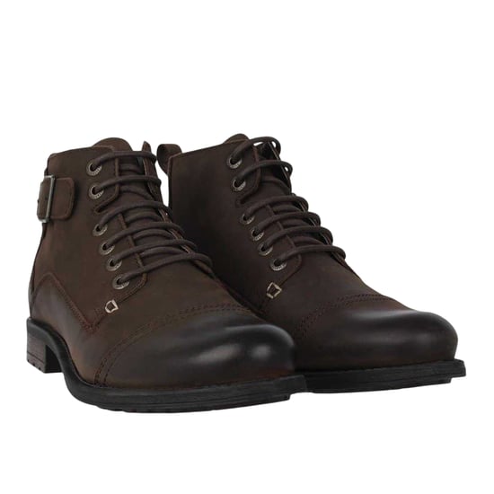 Firetrap Mens Webb Buckle Detail Boots (Brown) - Image 5