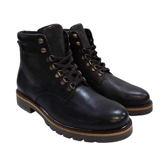 Firetrap Mens Portal Leather Hiking Boots (Dark Brown) - Image 5