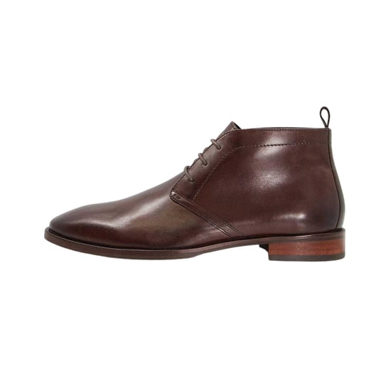 Dune London Mens Mervin Leather Low Heel Chukka Boots (Brown) - Image 2
