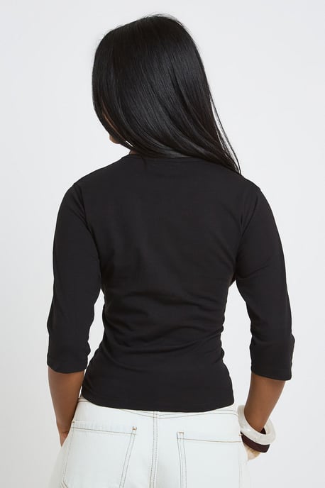 3/4 Sleeve Crew Neck Top - Image 2