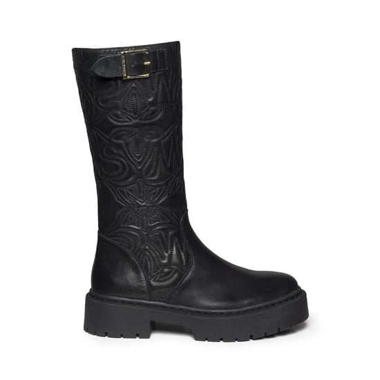 Steve Madden Womens/Ladies Gelina Leather Knee-High Boots (Black) - Image 1