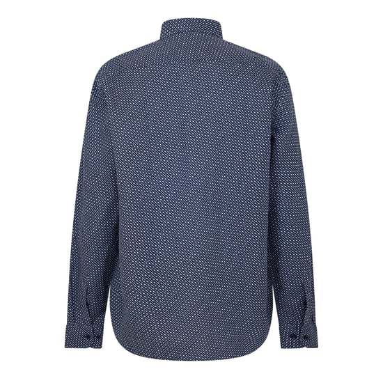 Boss Heren Geometrisch Patroon Normaal Overhemd (Donkerblauw) - Image 3