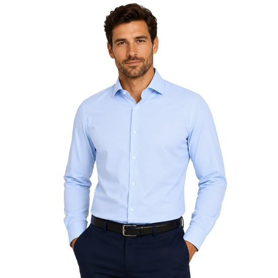 Boss Heren P-Hank S Katoenen Kent Kraag Overhemd (Pastelblauw) - Image 1