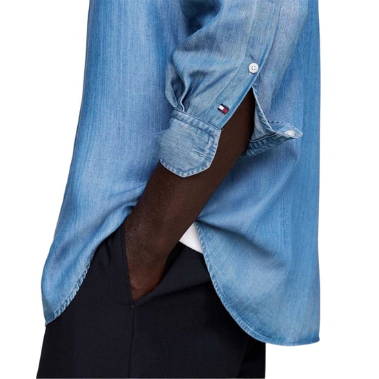 Tommy Hilfiger Heren-denimoverhemd met lange mouwen en slanke pasvorm (Denim) - Image 3