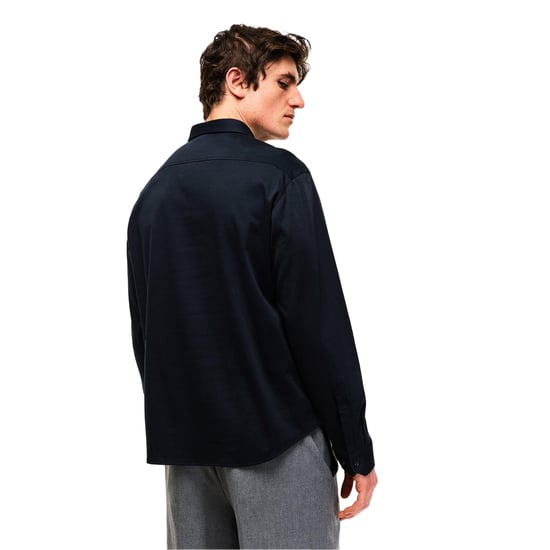 Boss Mens Motion Logo Cotton Shirt (Dark Blue) - Image 4