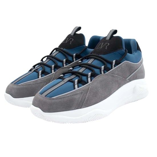 Lavair Creator 2.0-sneakers van leer met logo voor heren (Marine) - Image 3