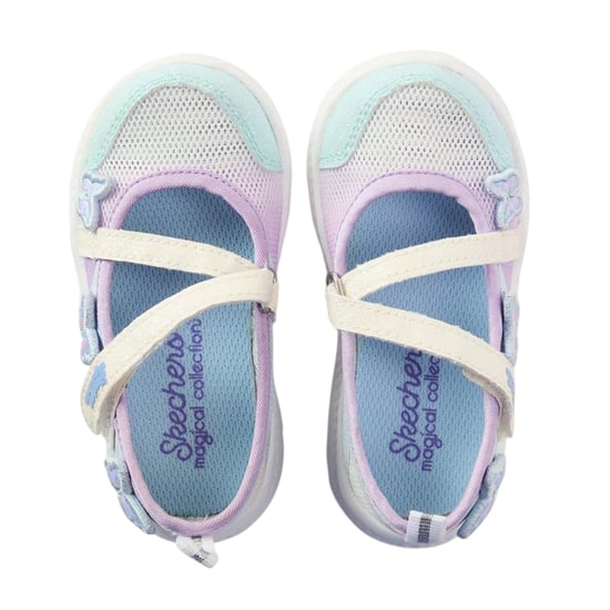 Skechers Girls Comfyflex 2 Butterfly Glitter Trainers (White/Multicoloured) - Image 3