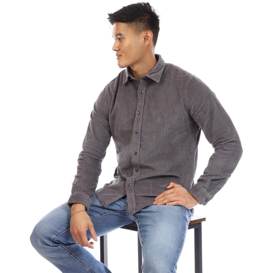 Peter Werth Heren Elmore Corduroy Overhemd (Grijs) - Image 3