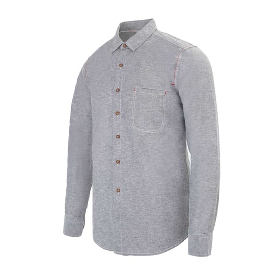Firetrap Mens Plain Cotton Blend Shirt (Grey) - Image 3