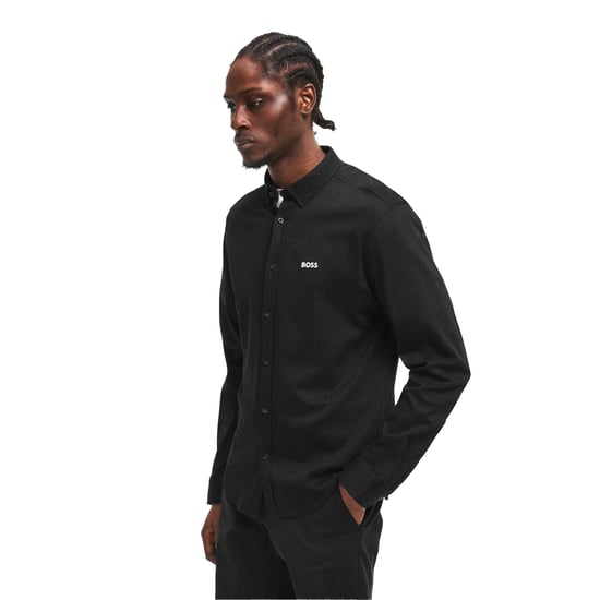 Boss Mens Motion Logo Cotton Shirt (Black) - Image 3