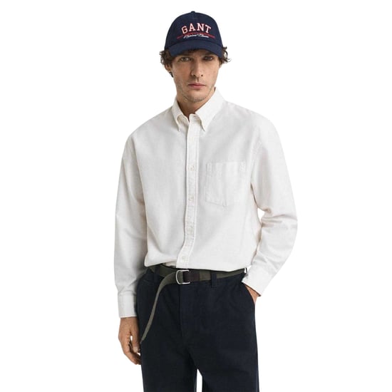 Gant Herenshirt in Heritage-stijl van katoen met Oxford-kraag en knoopsluiting (Crème) - Image 4