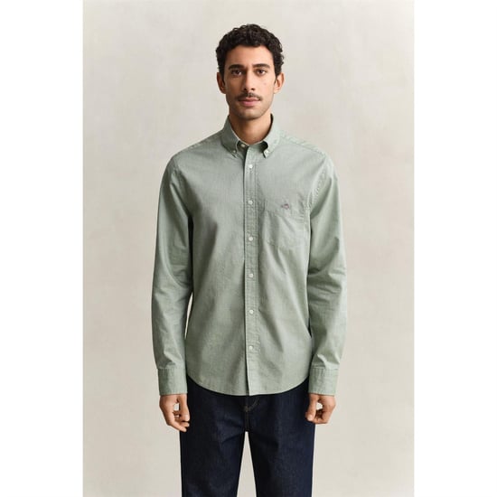 Gant Heren Poplin Overhemd (Kruiden) - Image 4