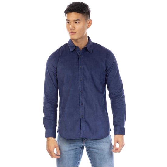 Peter Werth Heren Corduroy overhemd met kraag (Marine) - Image 1