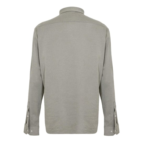 Boss Mens Motion Logo Cotton Shirt (Dark Beige) - Image 3