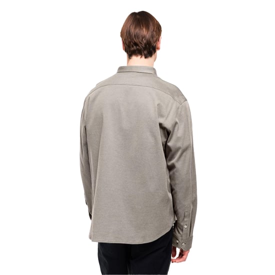 Boss Mens Motion Logo Cotton Shirt (Dark Beige) - Image 4