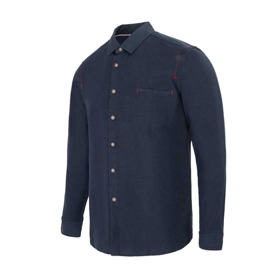 Firetrap Mens Plain Cotton Blend Shirt (Navy) - Image 3