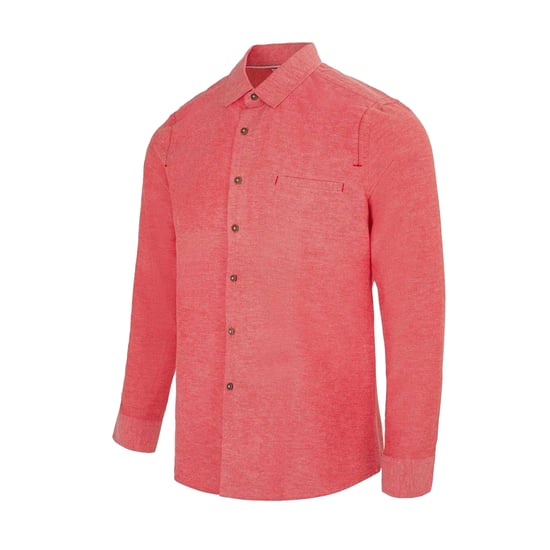 Firetrap Mens Plain Cotton Blend Shirt (Red) - Image 3