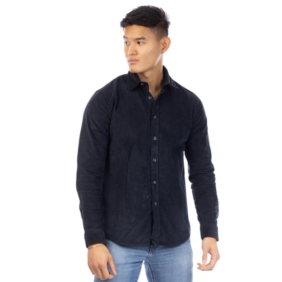 Peter Werth Mens Corduroy Regular Shirt (Navy) - Image 1
