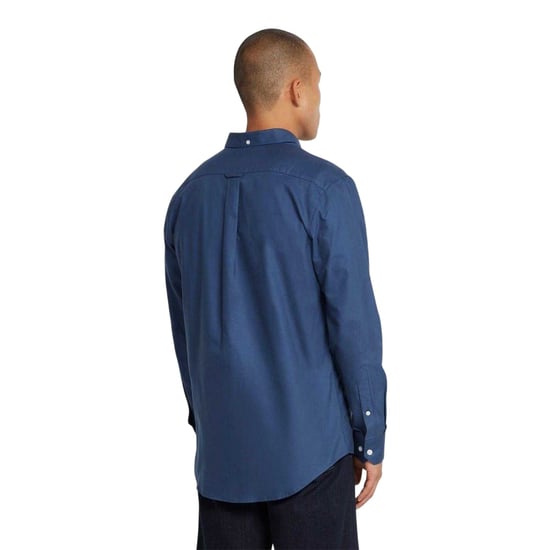 Farah Vintage Oxford-overhemd met lange mouwen en knoopsluiting voor heren (Krijtblauw) - Image 3