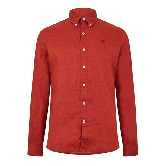 Timberland Heren Linnen Relaxed Fit Overhemd (Verbrande Henna) - Image 1