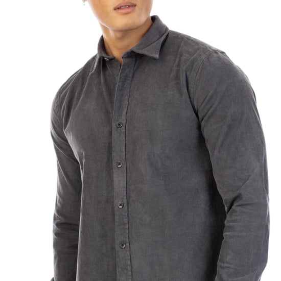 Peter Werth Mens Corduroy Regular Shirt (Grey) - Image 3