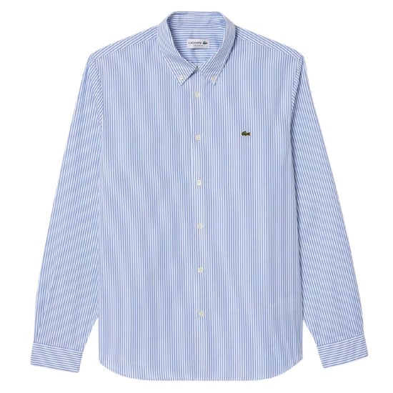 Lacoste Herenoverhemd van hoogwaardig katoen met strepen en normale pasvorm, met knopen (Witte streep) - Image 2