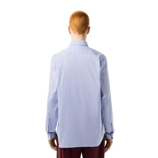 Lacoste Herenoverhemd van hoogwaardig katoen met strepen en normale pasvorm, met knopen (Witte streep) - Image 3
