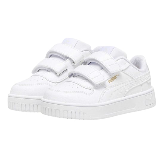 Puma Carina Street låga, platta sneakers för barn (Puma Vit) - Image 4