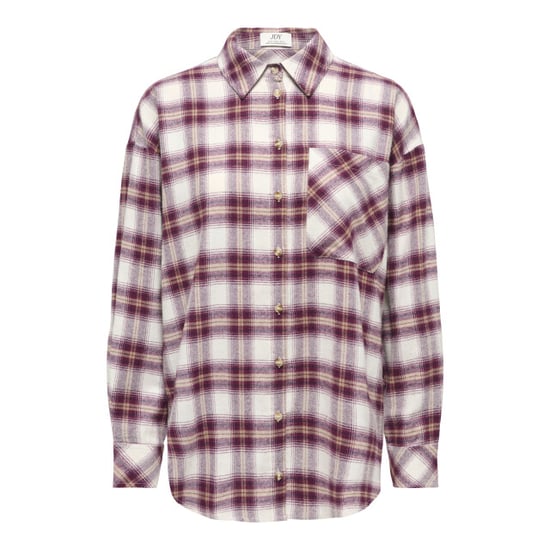 Jacqueline de Yong Jdy mauve geruit loose fit overhemd - Image 1