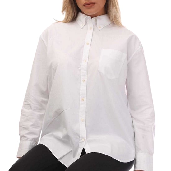 Gant Dames/Dames Katoen Popeline Shirt Met Lange Mouwen (Wit) - Image 2