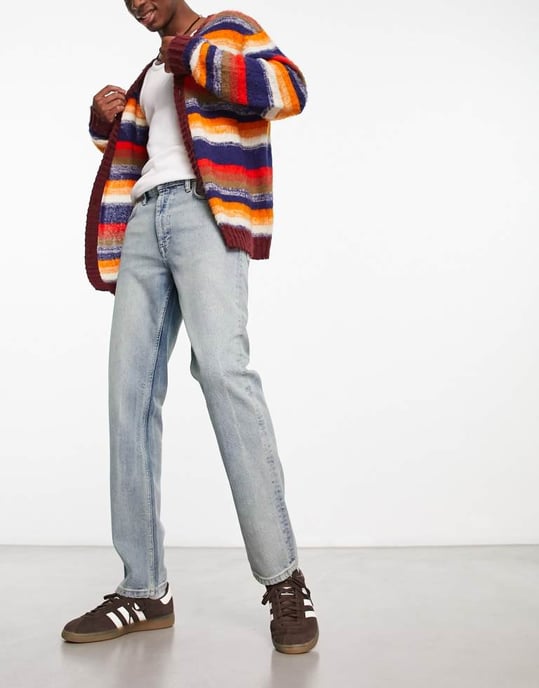 ASOS DESIGN straight leg jeans in y2k mid wash blue - Image 2