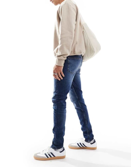 ASOS DESIGN skinny jean in vintage dark wash - Image 3