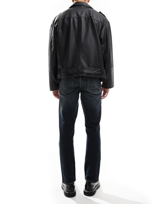 ASOS DESIGN stretch slim jeans i vintage mörk tvätt - Image 2