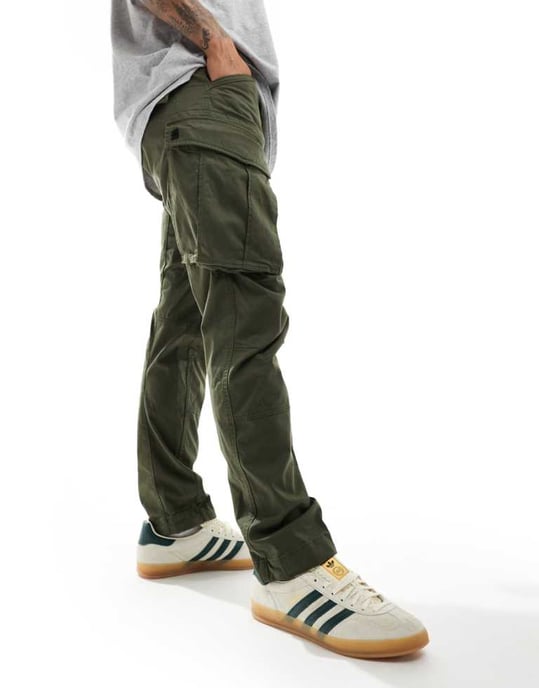 G-star Rovic 3D regular tapered cargobyxor i khaki grönt - Image 1