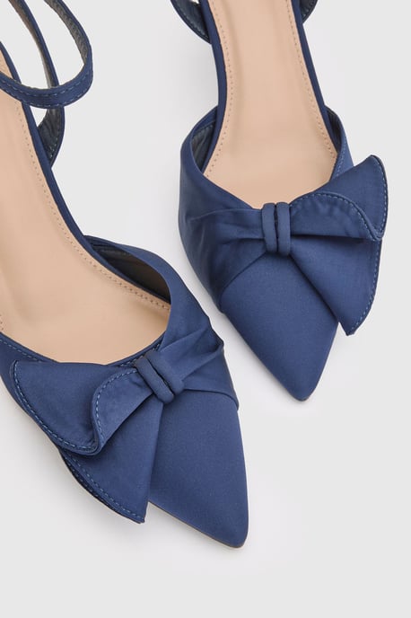 Rosa Satin Ruffle Detail High Stiletto Heeled Court Shoes - Image 5