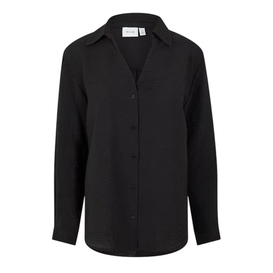 Vila Dames-shirt met lange mouwen, standaardpasvorm (Zwarte Schoonheid) - Image 1