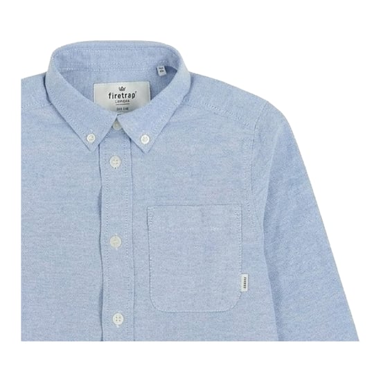 Firetrap Oxford-overhemd met zak en lange mouwen voor jongens (Blauw) - Image 3