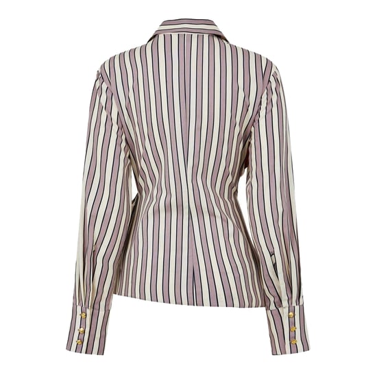 Biba Dames/Dames gestreept shirt (Bruin) - Image 3