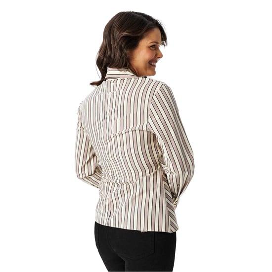 Biba Dames/Dames gestreept shirt (Bruin) - Image 4