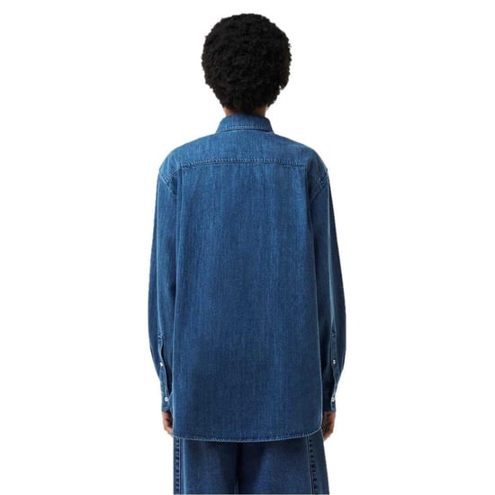 Lacoste Dames/Dames Denim Shirt (Medium Blauw) - Image 3