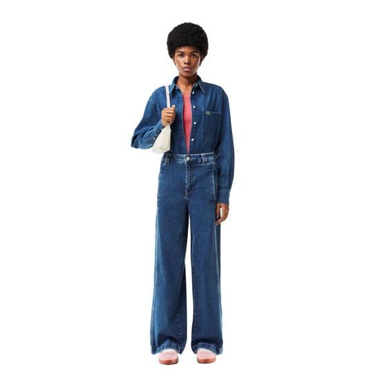 Lacoste Dames/Dames Denim Shirt (Medium Blauw) - Image 5