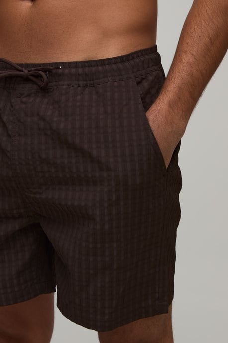 Textured Mid Length Swim Short - Image 3