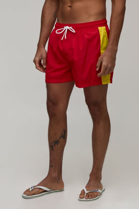 Side Stripe Mid Length Swim Short - Image 1