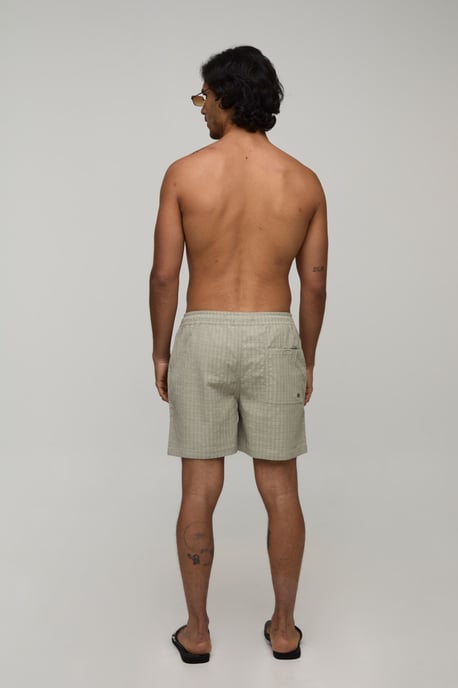 Textured Mid Length Swim Short - Image 2