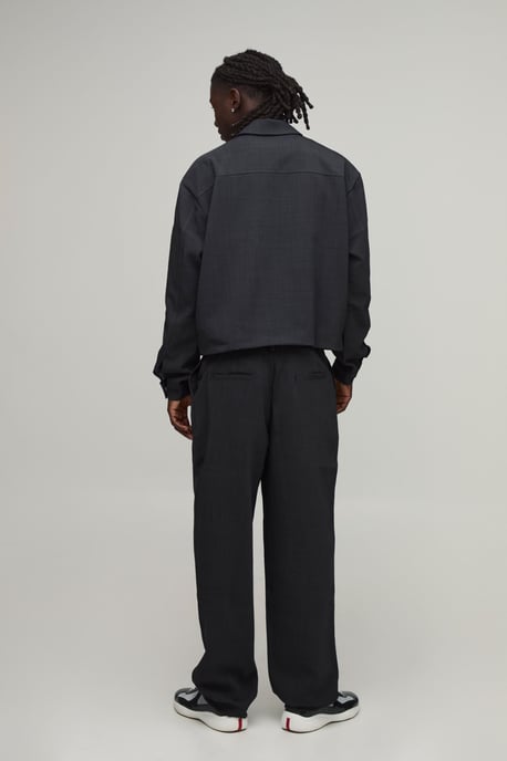 Double Pleat Relaxed Fit Co-Ord Tailored Trousers - Image 2