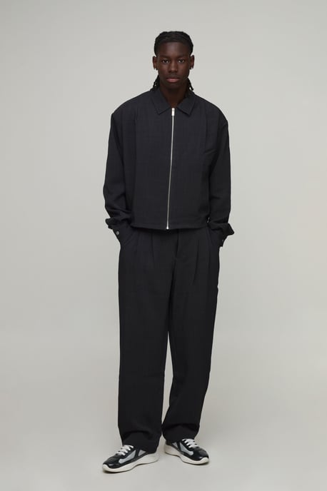 Double Pleat Relaxed Fit Co-Ord Tailored Trousers - Image 4