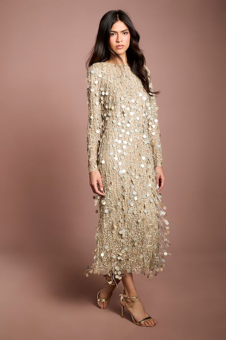 Coast Muse Sequin Long Sleeve Midi Dress - Image 1