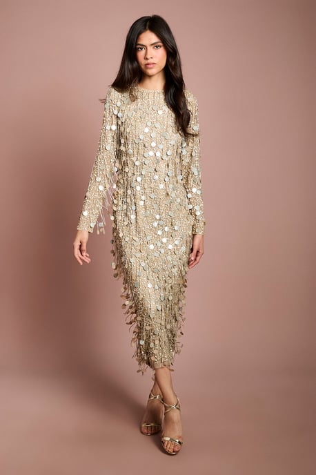Coast Muse Sequin Long Sleeve Midi Dress - Image 4