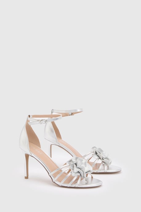 Tia Strappy Leather Corsage High Stiletto Heel Sandals - Image 3