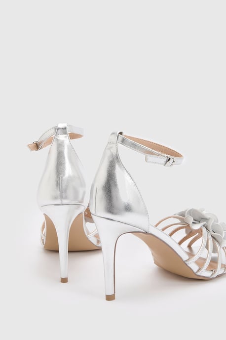 Tia Strappy Leather Corsage High Stiletto Heel Sandals - Image 4
